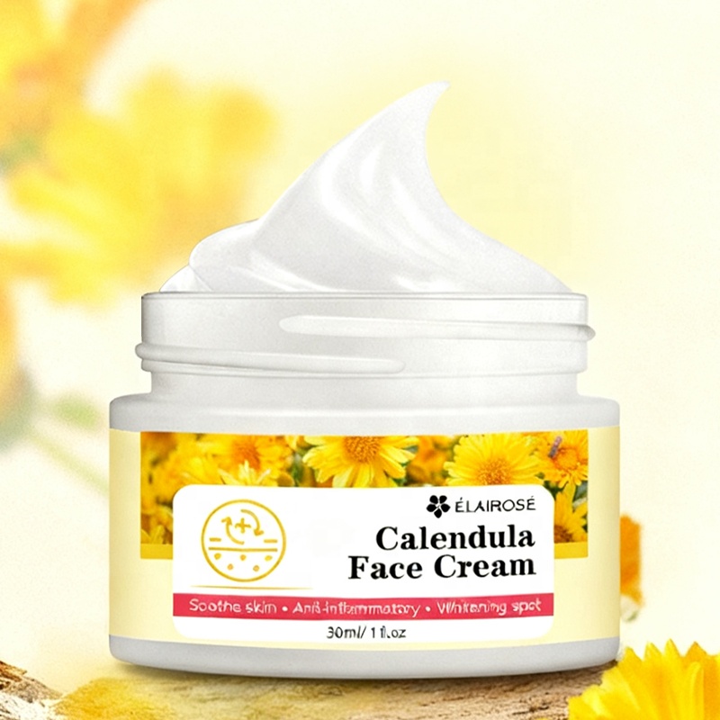 Wholesale Soothing Calendula Face Cream for Dry Sensitive Skin Moisturizing Cream Repair Skin Barrier Korean Skin Care Products
