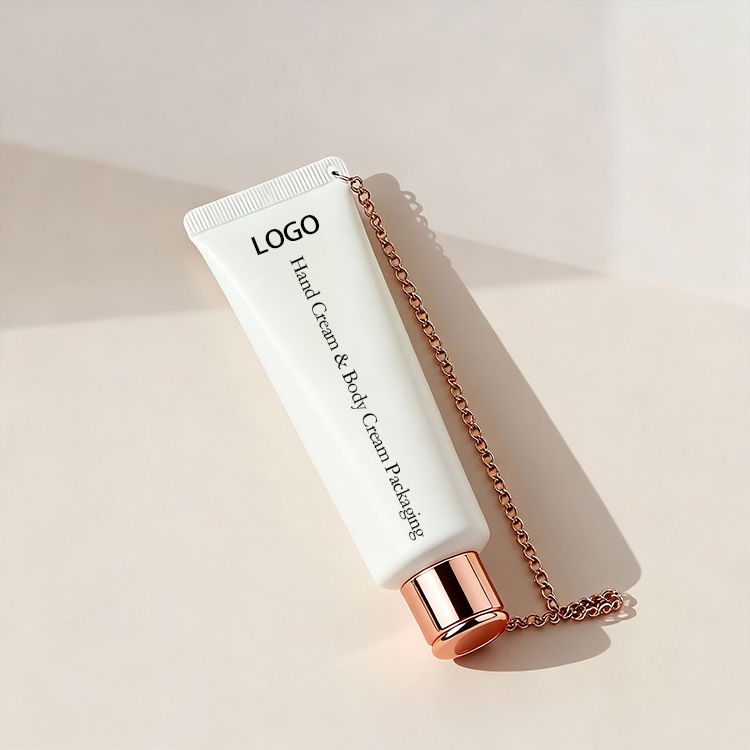 Luxury Face Cream Makeup Base Soft Tube Body Lotion Squeeze Tube Empty 30ml Hand Cream Tube Packaging with Keychain