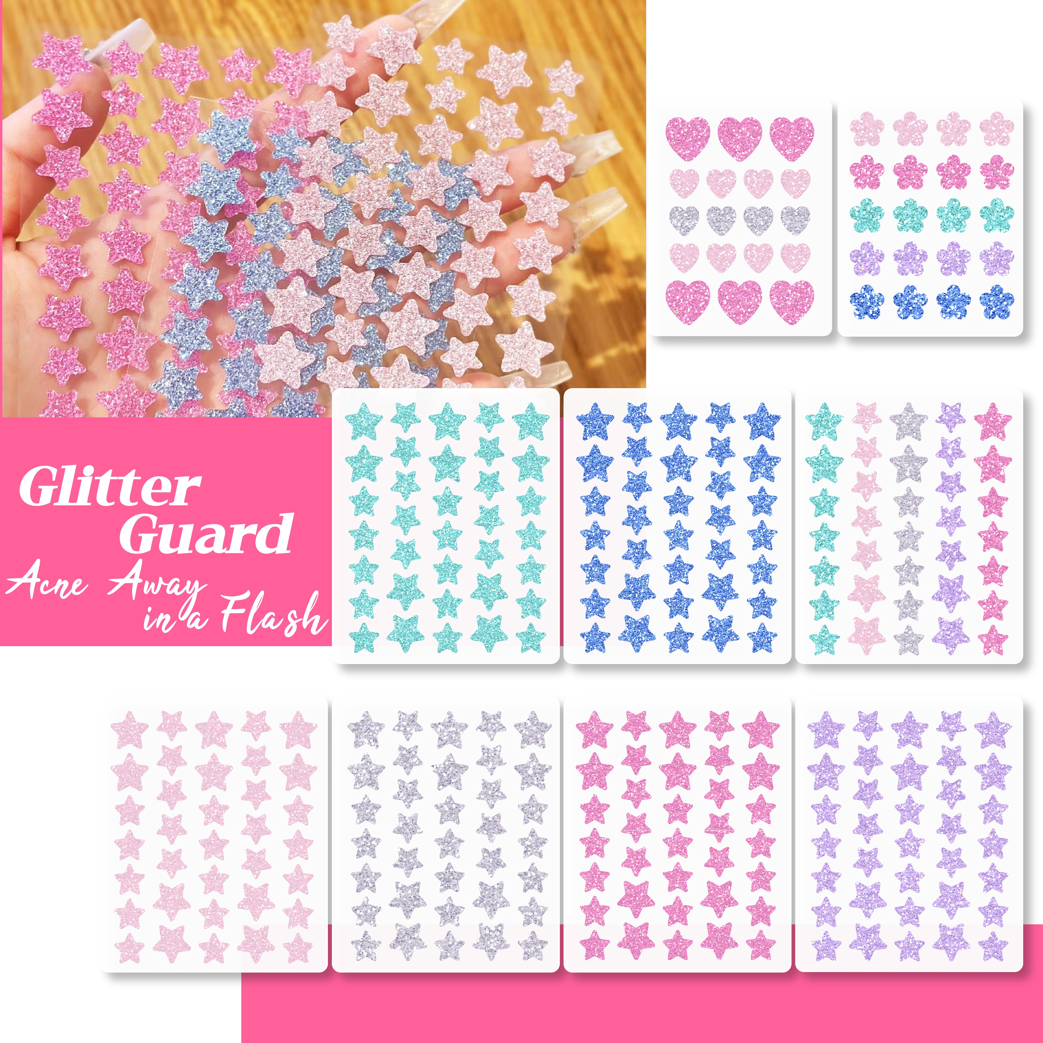 12 Dots 24dots 36 Dots Skin Care Glitter Hydrocolloid Acne Patches Pimple Patch With Green Tree Oil For Face