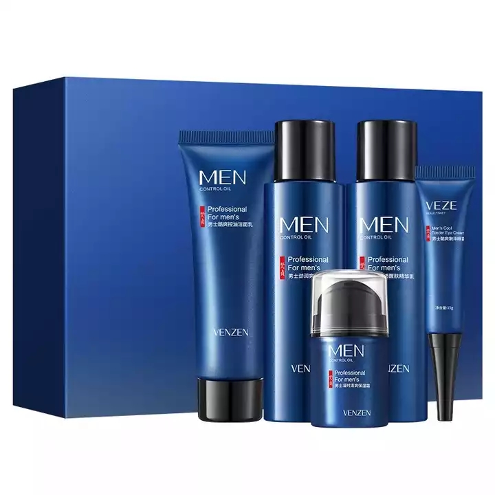 OEM VENZEN Private Label Natural Organic Skin Care Firming Anti Aging Moisturiziing Whitening Skin Care Set for Men Only