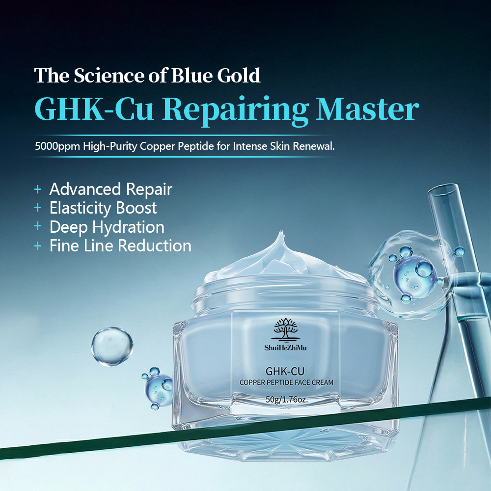 Bulk OEM Private Label GHK-Cu Blue Copper Peptide Face Cream Anti-Aging Barrier Repair Firming Lifting 50g Korea Skin Care