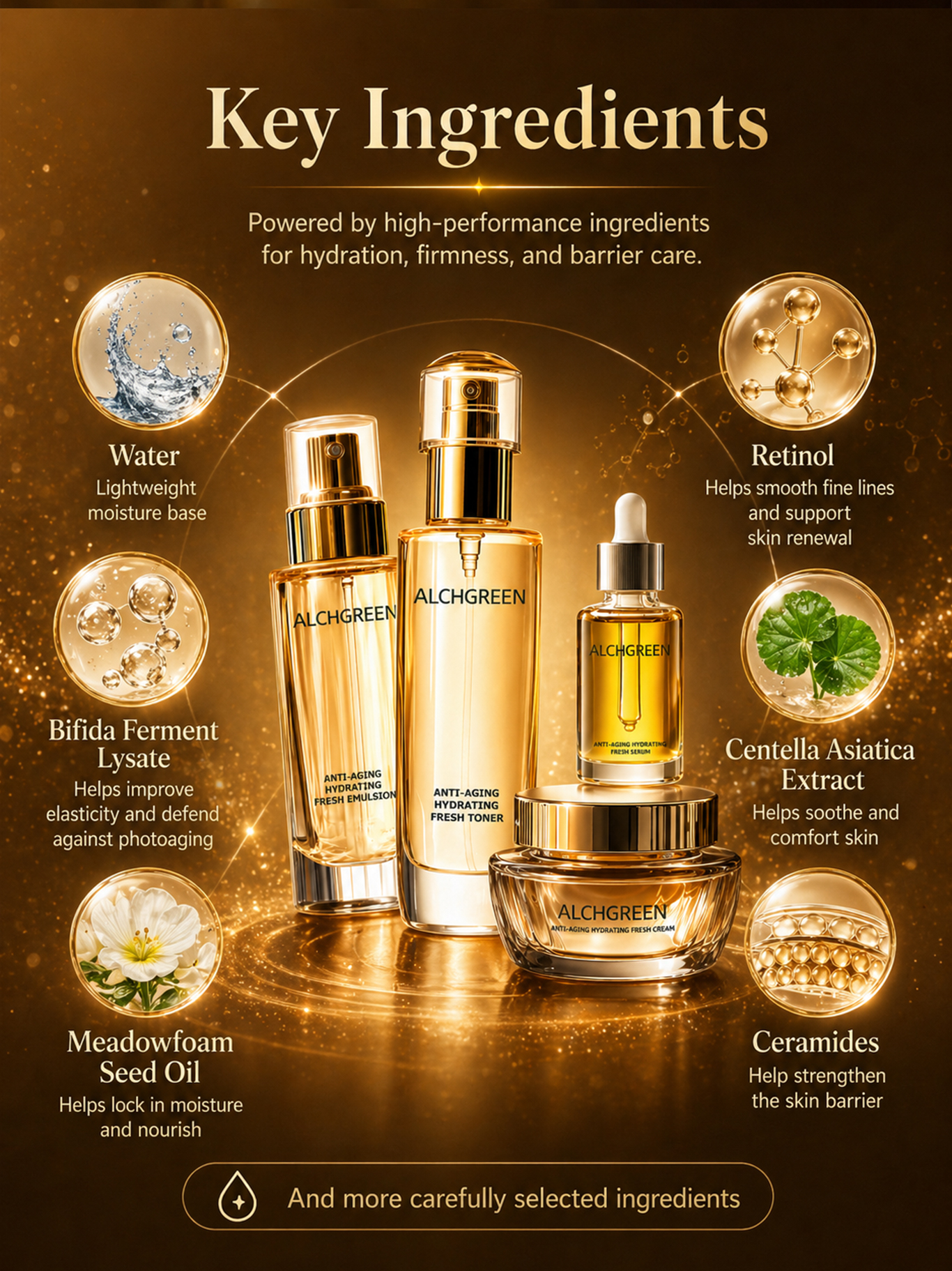 OEM ODM Private Label Reduces Fine Lines &amp; Wrinkles Deep Hydration Anti-Aging &amp; Firming Luxury Skincare Set