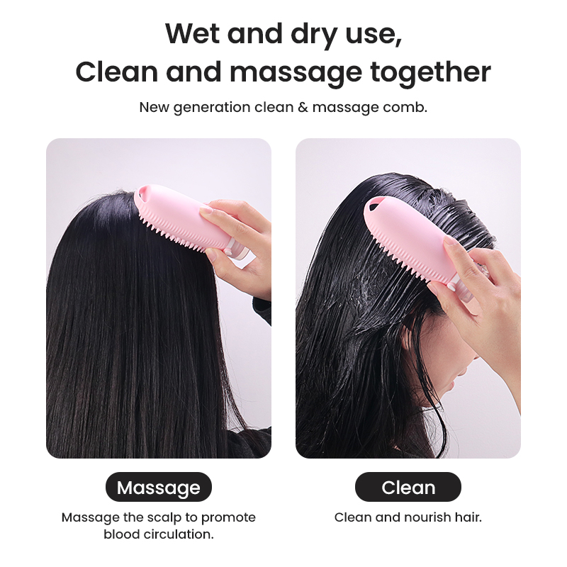 Ultimate Custom 4 PCS Leakproof Refillable Silicone Travel Kit Bottles With Brush,Silicone Squeeze Bottle Set With Scalp Brush