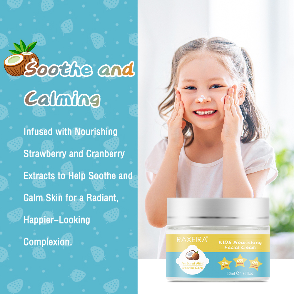Wholesale Private Label Kids Face Cream Natural Moisturizing Nourishing Cream 50g Fragrance-free Baby Skin Care Products