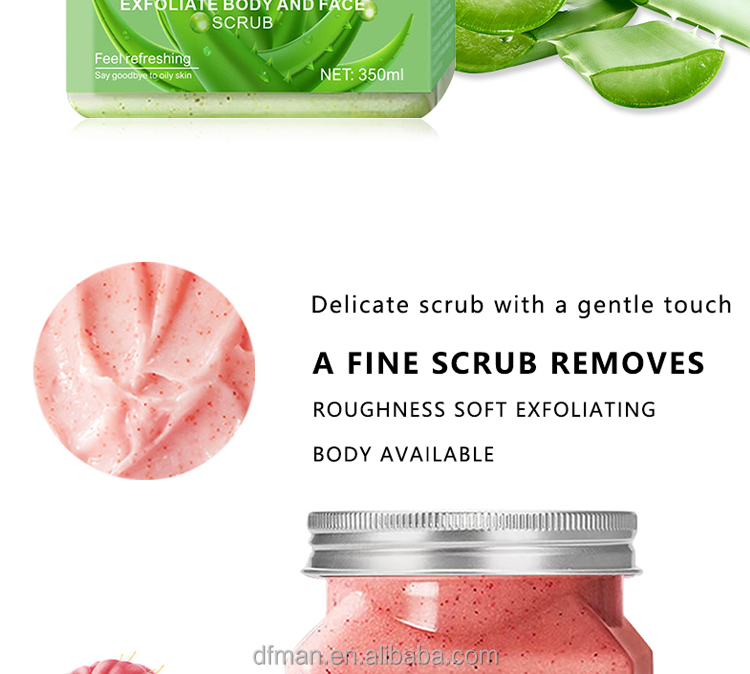 Customizable Aloe Vera & Strawberry Body Facial Scrub