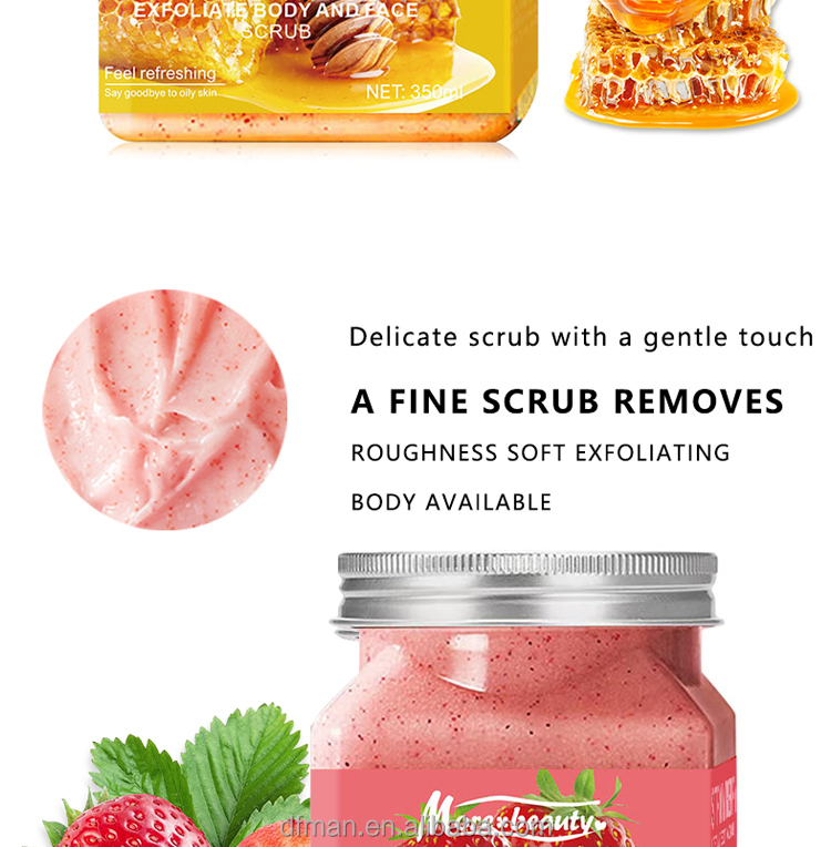 Customizable Aloe Vera & Strawberry Body Facial Scrub