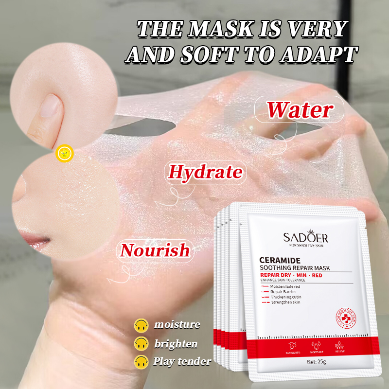 OEM SADOER New in 2025 Whitening Ceramide Herbal Smoothing Skin Care Products Sensitive Skin Moisturizing Repair Skin Care Set