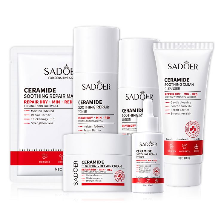 SADOER New in 2025 Whitening Ceramide Herbal Smoothing Skin Care Products Sensitive Skin Moisturizing Repair Skin Care Set