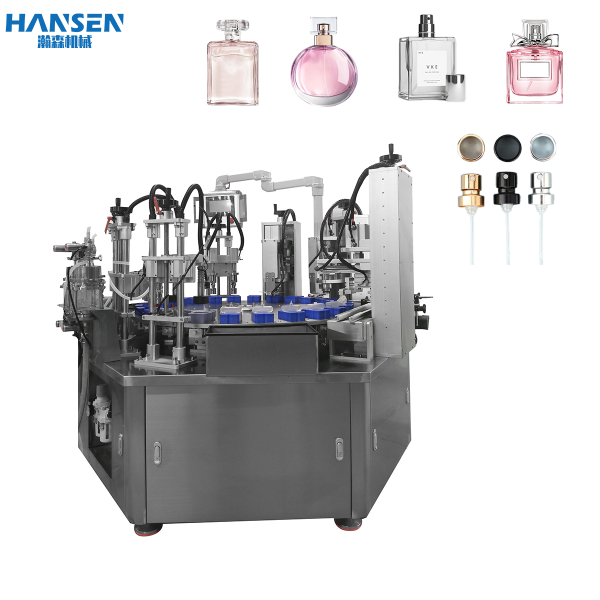 10ML30ML100ML Small Enterprise Perfume Manufacturing Automatic Filling and Capping Production Line
