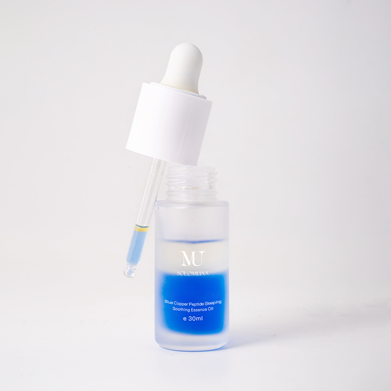 Blue Copper Peptide Sleeping Oil OEM Manufacturer I Private Label Moisturizing Firming Anti-Wrinkle - Custom Design &amp; Formula