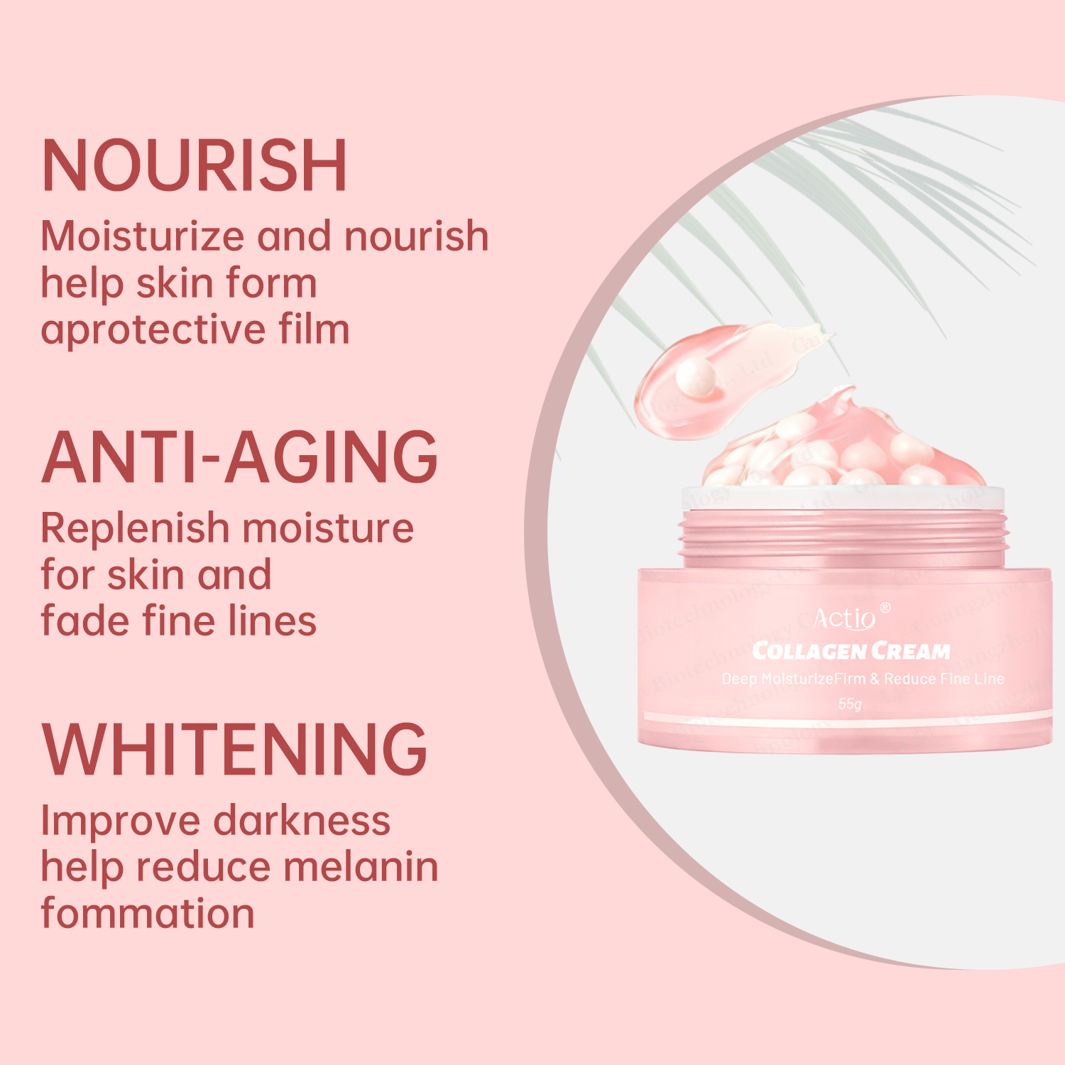 Collagen Whitening Capsule Cream With Glutathione Vegan Collagen Peptide Nourishing &amp; Firming Cream