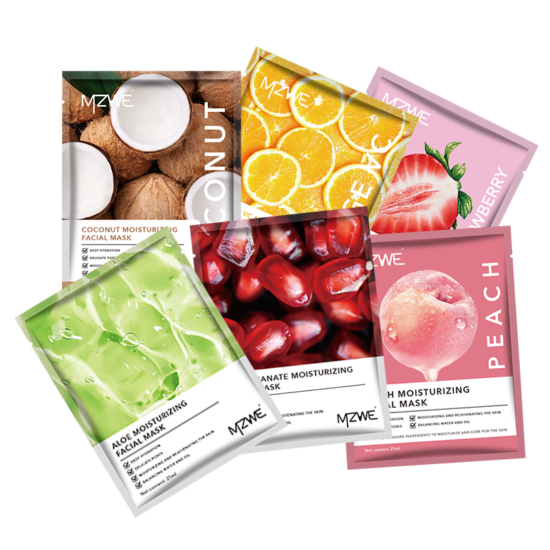 Private Label Rose Green Tea Facial Mask Anti Aging Anti Wrinkle Collagen Infused Glycerin Moisturizing Facial Care