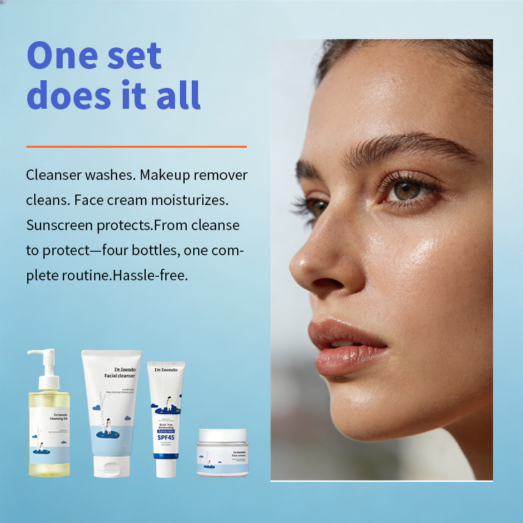 Factory ODM/OEM Skincare Product Moisturizing Hyaluronic Acid Oil-control Refresh Cleanser Serum Cream Korean Skin Care Set