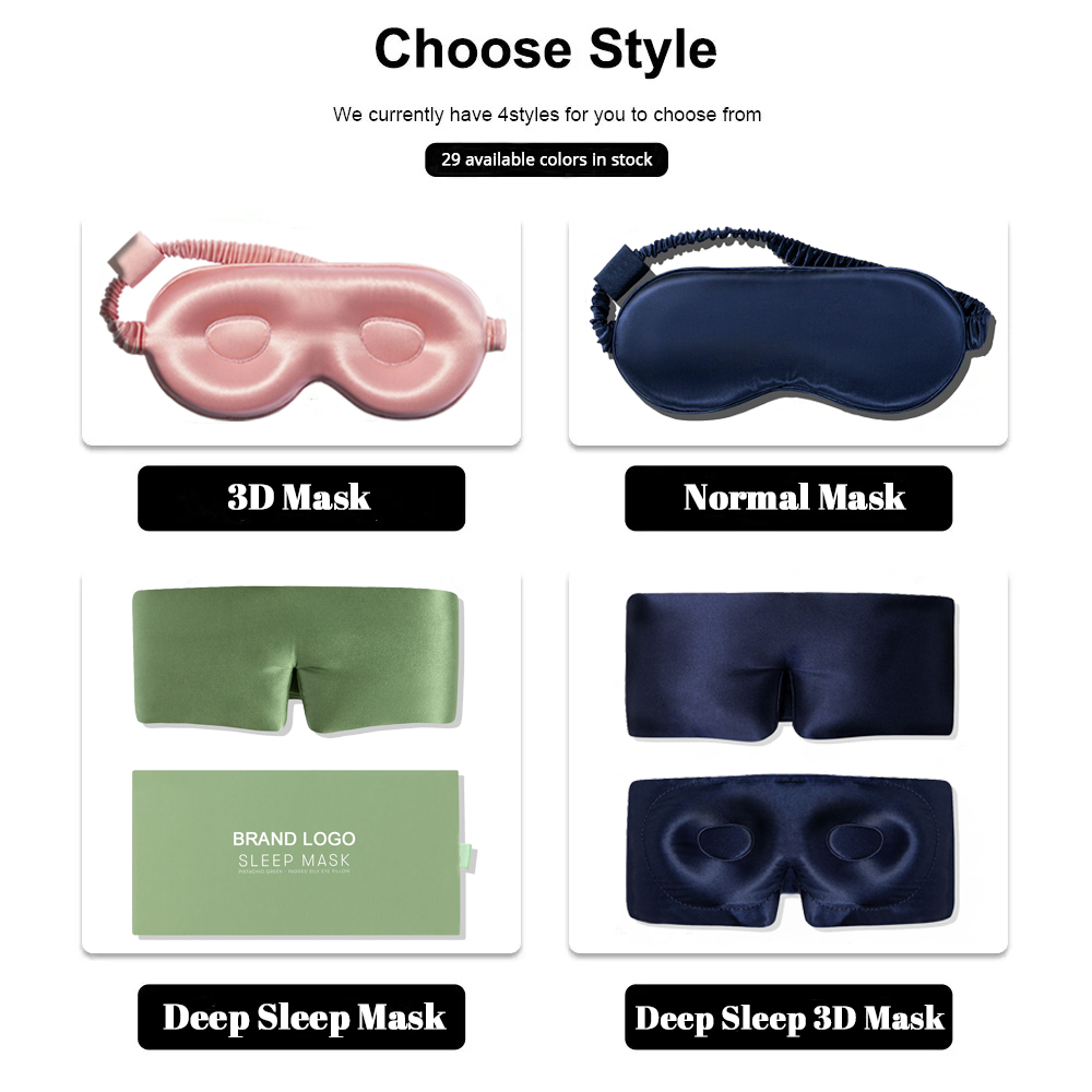 Best Selling Real Silk Pillow Case Eye Mask Set Custom Soft 100% Mulberry Silk Eye Mask