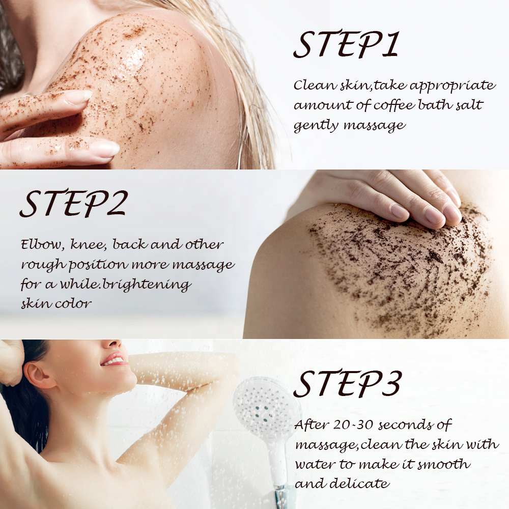 2024 Hot Sell Skin Care Products Professional Moisturizing SPA Coffee Salt Whitening Body Scrub for Smooth and Radiant Skin