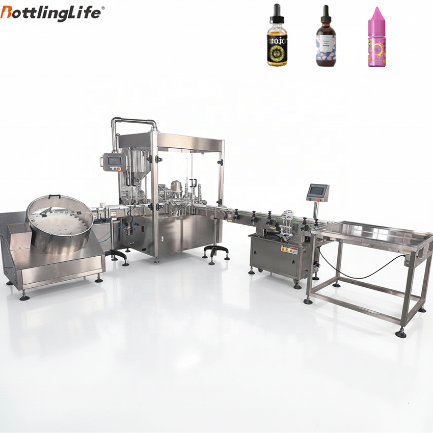 Production Line 15ml Flavours Oil Vial Filling And Capping Machine Essential Oil Filling Machines Cosmetics