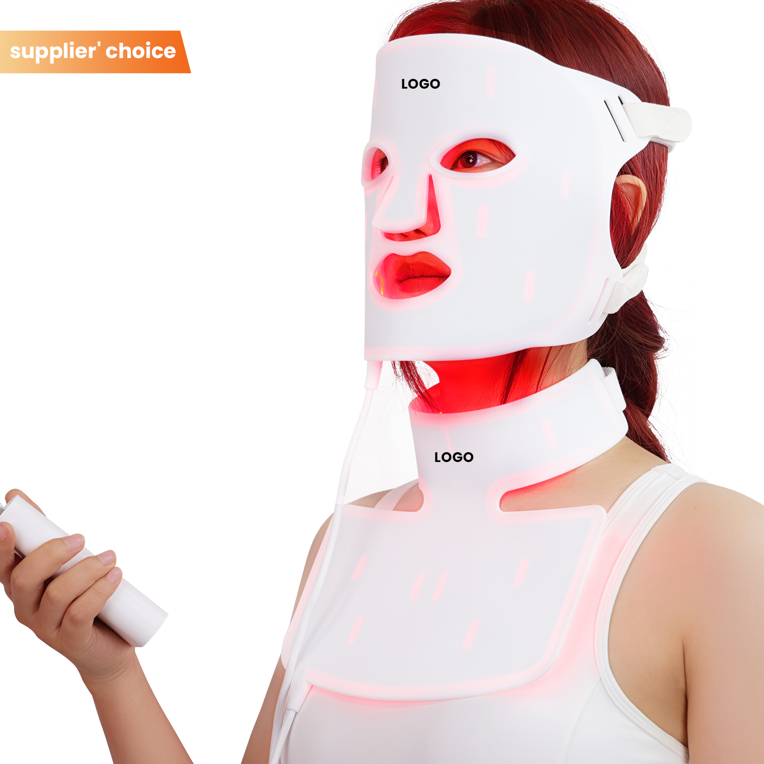 New Hot-Seller Silicone Beauty Mask TLM200-K With 510K Certificates Face &amp; Neck Mask Home Spa Clinic LED Light Therapy Mask