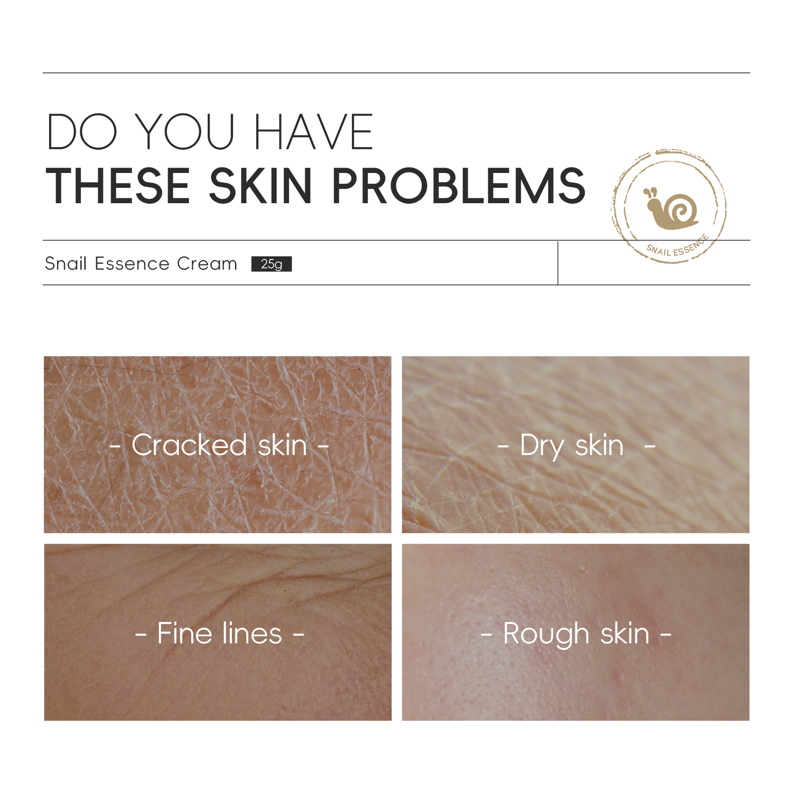 Private Label Korean Cosmetics Anti-aging Anti Wrinkle 25g Snail Mucin Collagen Face Serum Facial Essence Cream Skincare