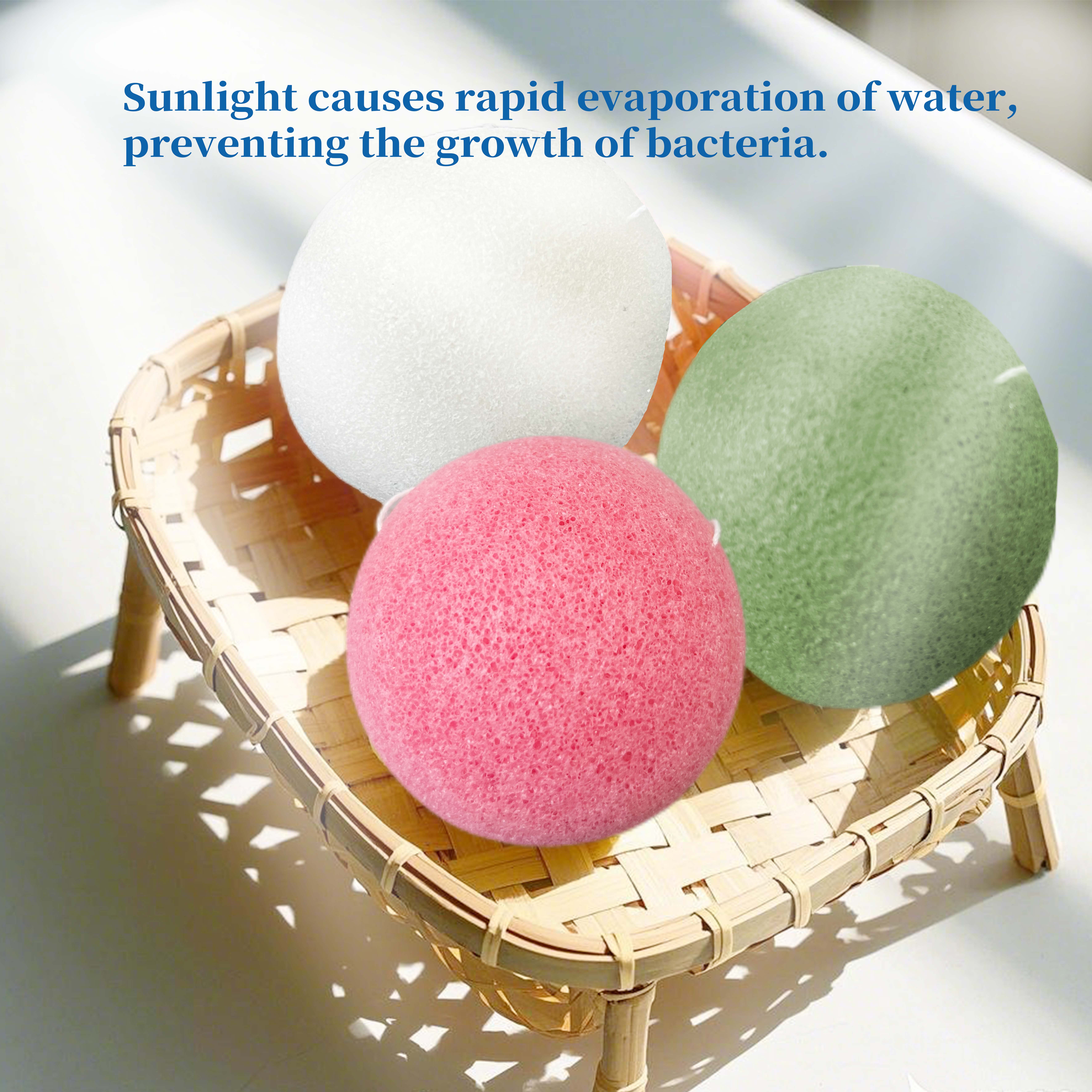 Hot Sale Custom Activated Facial Face Cleaning Puff Sponge Natural Organic Konjac Sponge Esponja Konjac Sponge for All Skins