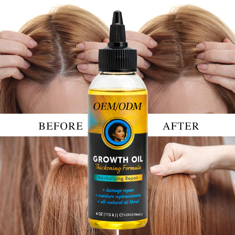 Hair Loss Treatment OEM/ODM Private Label Natural Organic 2-IN-1 Hair Thickening Serum Growth Oil Moisturizing Revitalizing