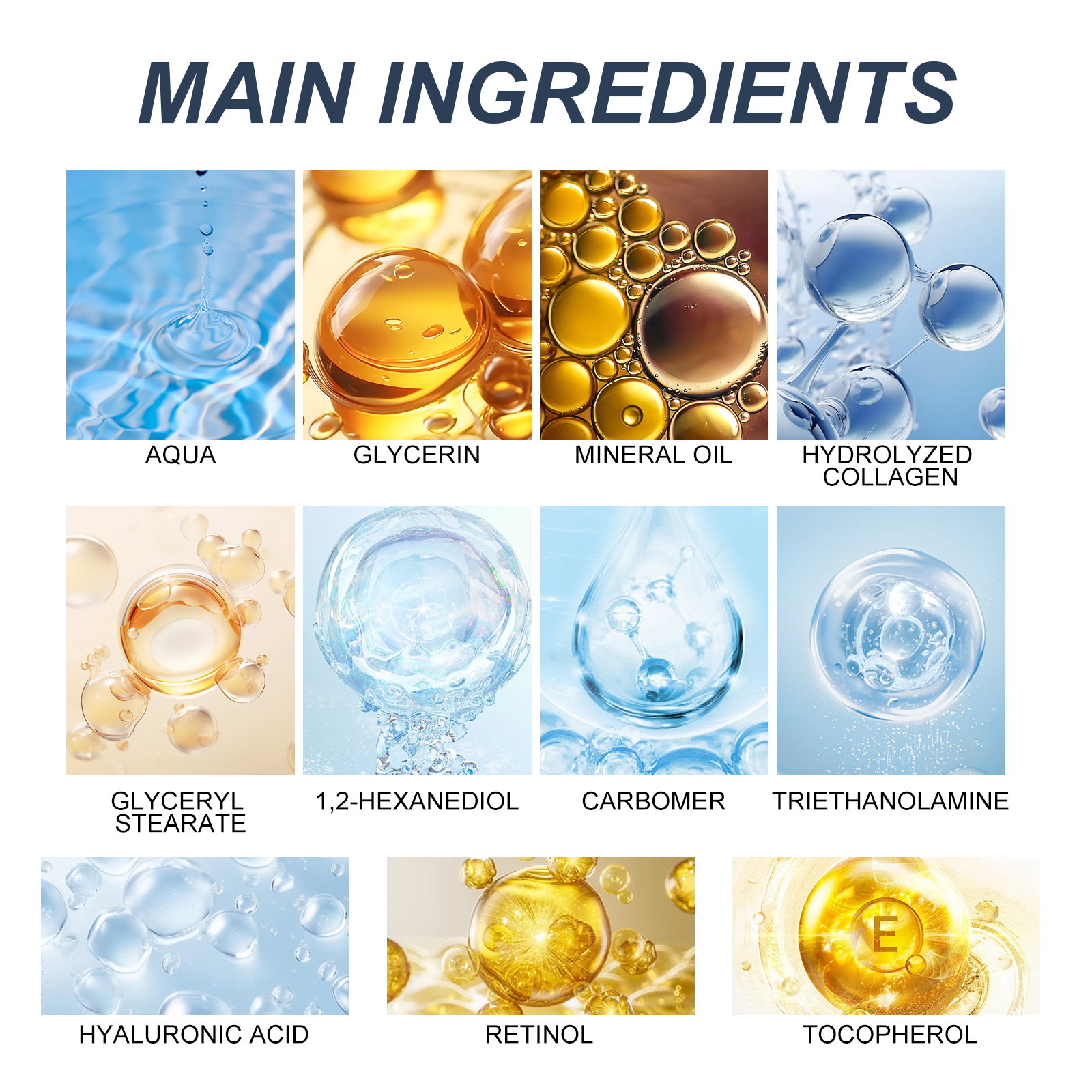 Facial Skincare Wholesale Private Label East Moon Vitamin E Retinol Deeply Moisturizing Skin Face Cream for Men Night Cream