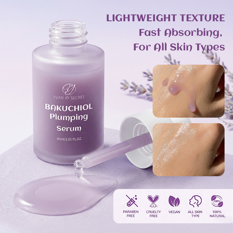 Gentle Bakuchiol Facial Serum 4% Niacinamide Natural Skin Care Solution Alternative to Retinol Moisturizing for Glowing Skin