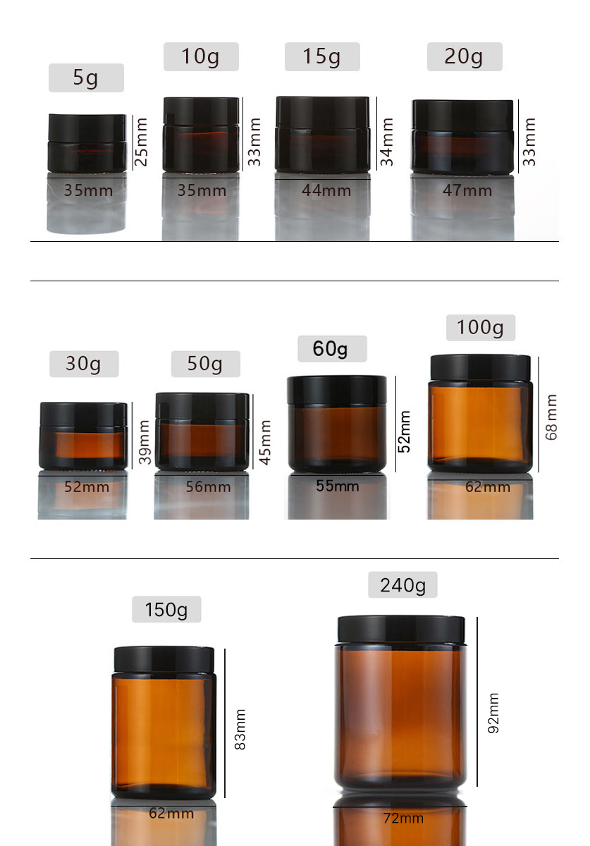 Zero Waste Recycled Glass Skincare Jar with Bamboo Cap Sustainable Packaging