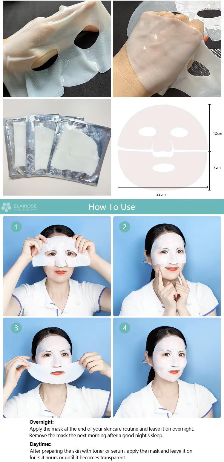 Organic Bio Collagen Jelly Face Mask Sheet Firming Anti-Wrinkle Brightening Hydrating Retinol Centella Vitamin C Herbal Vegan