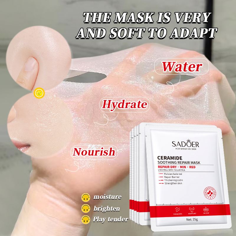 SADOER New in 2025 Whitening Ceramide Herbal Smoothing Skin Care Products Sensitive Skin Moisturizing Repair Skin Care Set