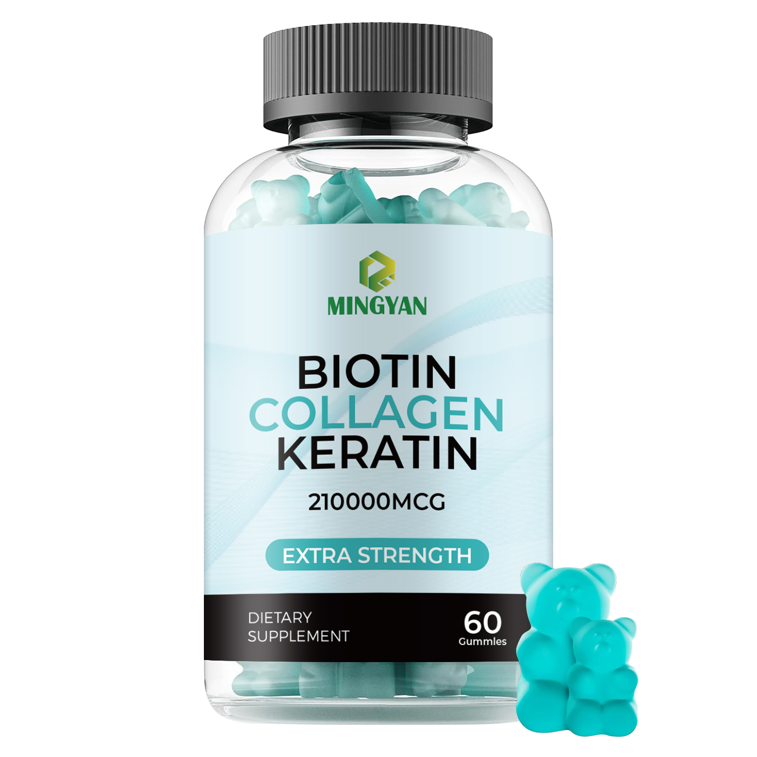 MY Factory OEM/ODM Hair Vitamins Gummies with Biotin | Vegan Plant - Pectin Supplement for Hair Health