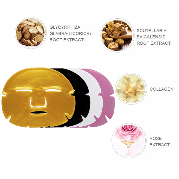 OEM Beauty Spa Face Mask Supplier Whitening Mascarillasl Skin Care Manufacturer 24k Gold Hydro Collagen Moisturizing Facial Mask