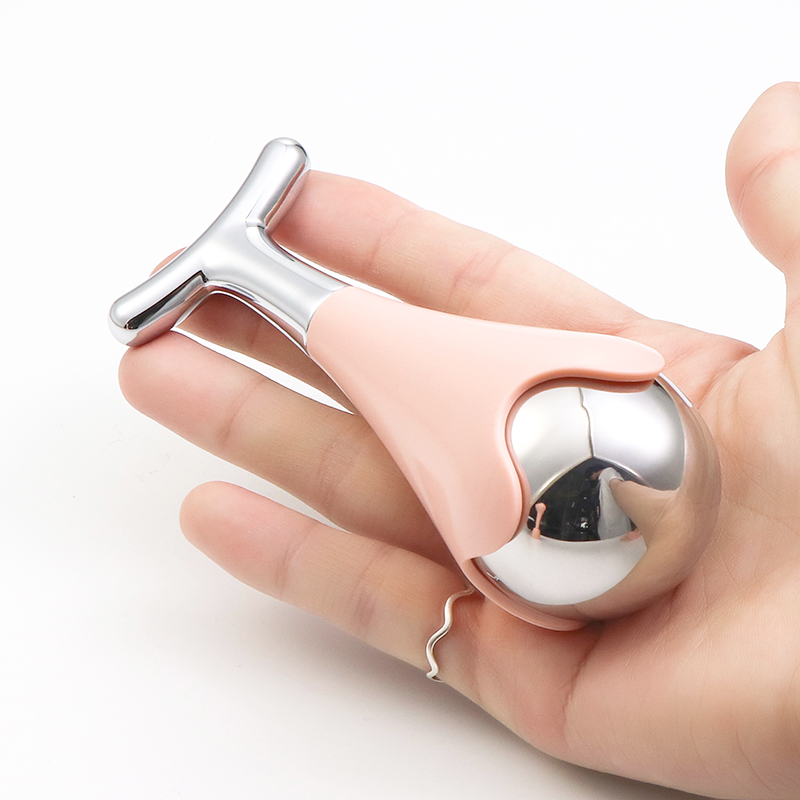 Custom Logo Ice Globes Stainless Steel Face Roller Massager Private Label Beauty Box Set OEM