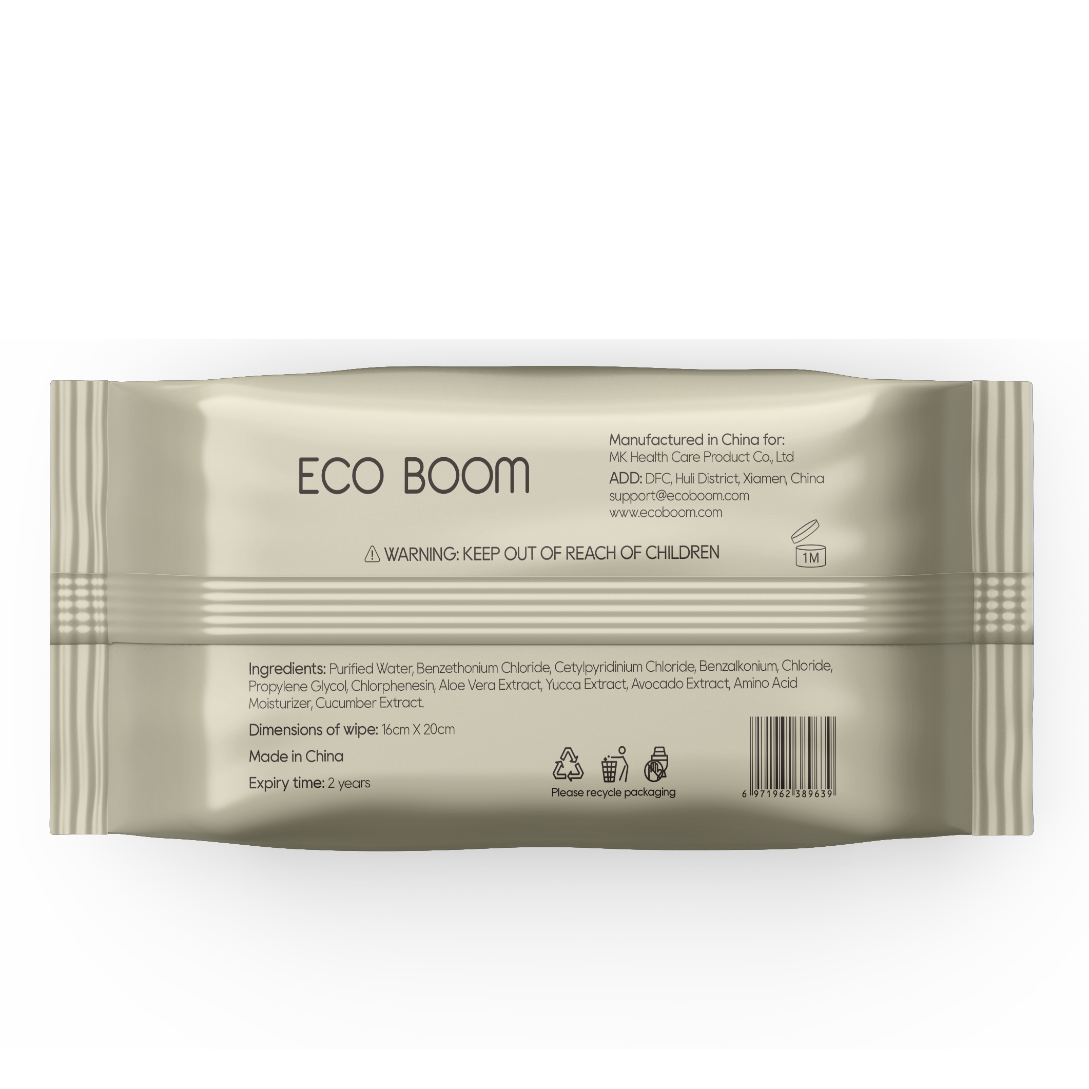 ECO BOOM 60 Pcs Unscented Skin Care Maker Manufacturer Pet Eye Wipes