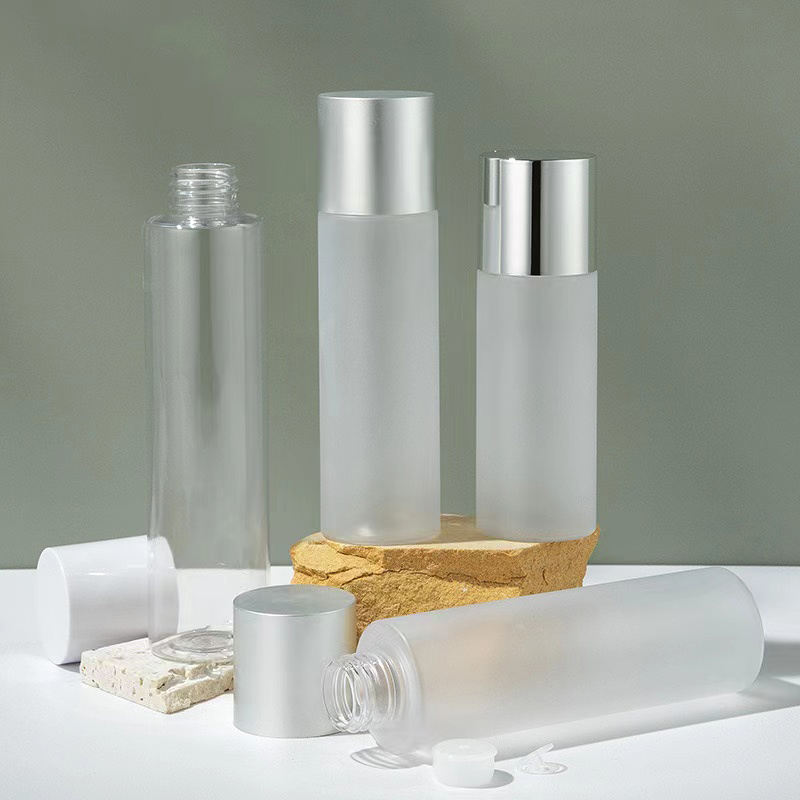 100ml/120ml/150ml/200ml PET Biodegradable Round Scrub Toner &amp; Lotion Empty Cosmetic Bottle Screw Cap for Skin Care Packaging