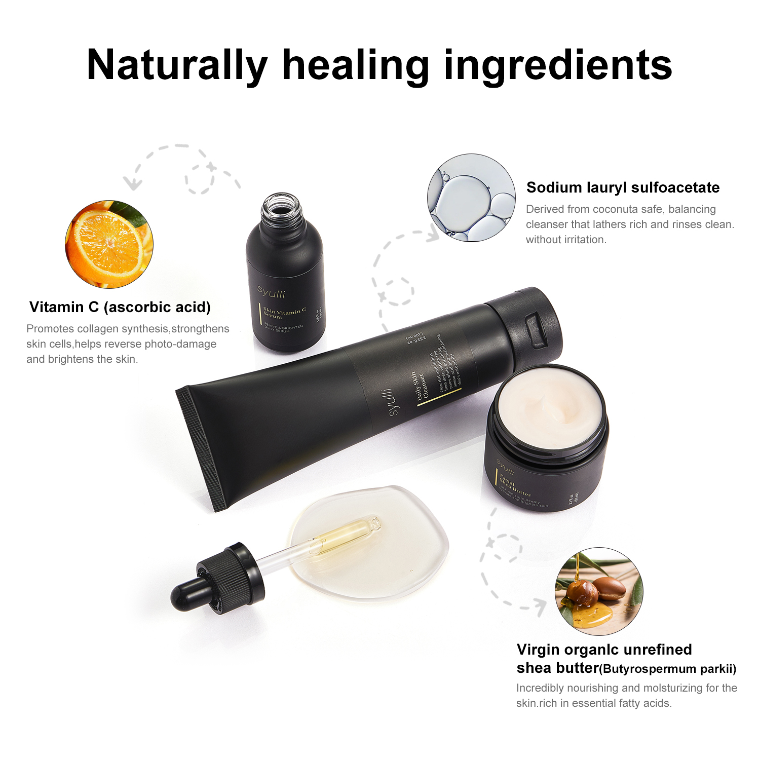 Private Label Anti Aging Products VC Facial Skincare Cream Serum Cleanser 3 Pieces Men's Skin Care Set