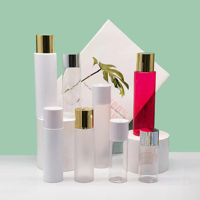 100ml/120ml/150ml/200ml PET Biodegradable Round Scrub Toner &amp; Lotion Empty Cosmetic Bottle Screw Cap for Skin Care Packaging
