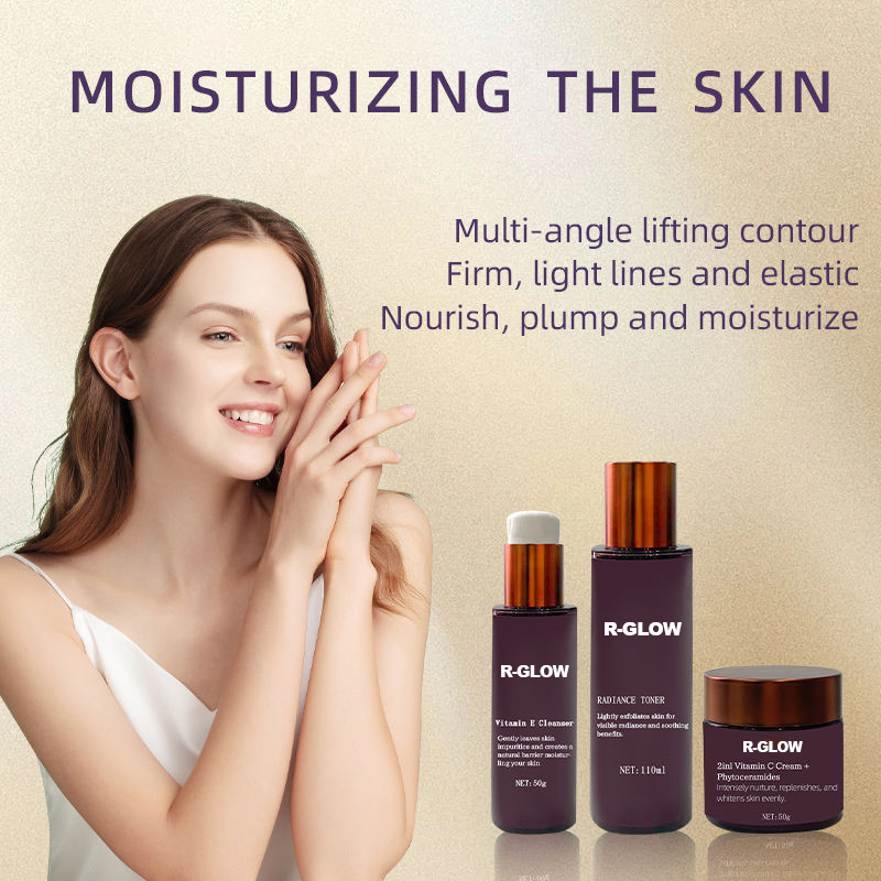 Private Label Sensitive Skin Face Care Set Hypoallergenic Natural Organic Skincare Bundle Whitening Nourishing Moisturizing