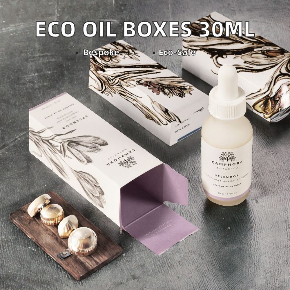 Wholesale Eco Friendly Recyclable Customised Private Label 30ml Beauty Cosmetic Skin Care Serum Empty Coated Paper Four-Color