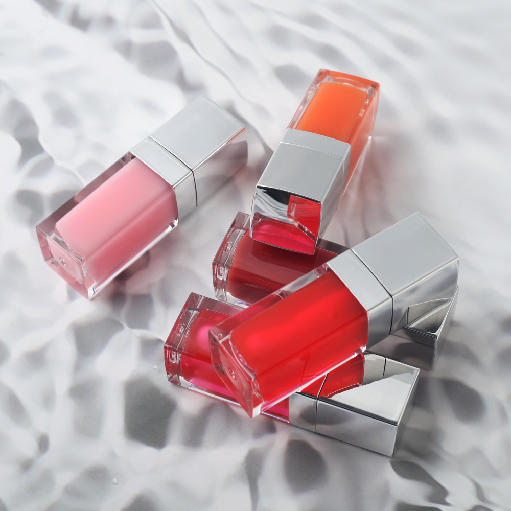 Wholesale Lip Oil Plumper Lip Private Label Custom Cute Lipgloss Flavour Oil Moisturizing Lip Oil Tubes Silver No Logo