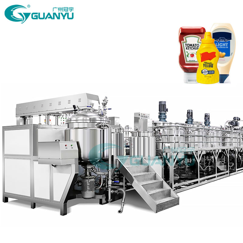 Guanyu Cosmetic Making Machine Automatic Production Line Cosmetic Skin Care Cream Mixer Vacuum Homogeneous Emulsifying Machine