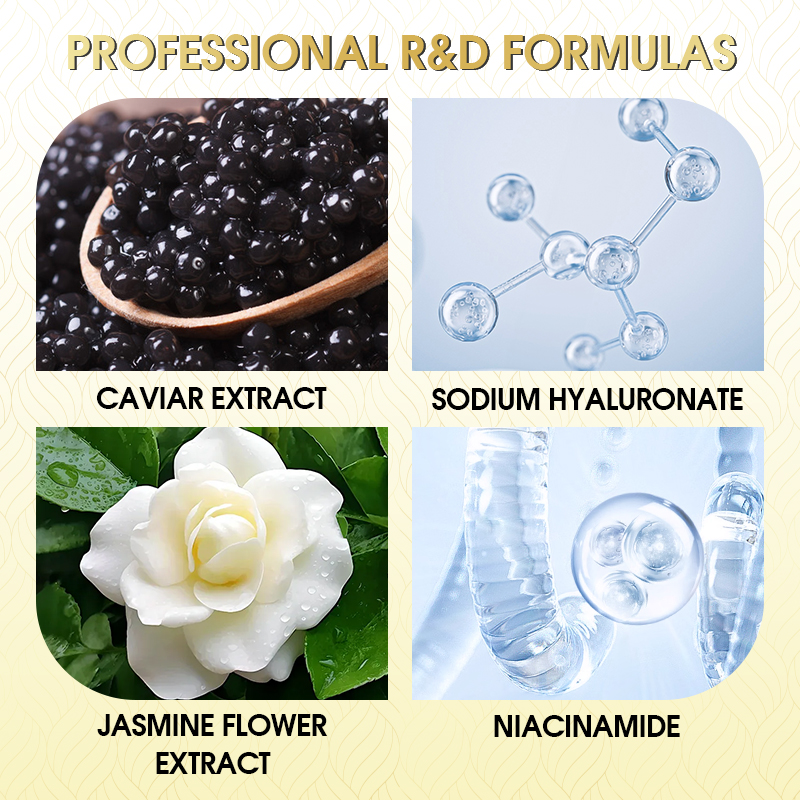 Private Label Centella Herbal Face Skin Care Set Sulfate-Free Hydration &amp; Antioxidant Collagen &amp; Caviar For Glowing Skin