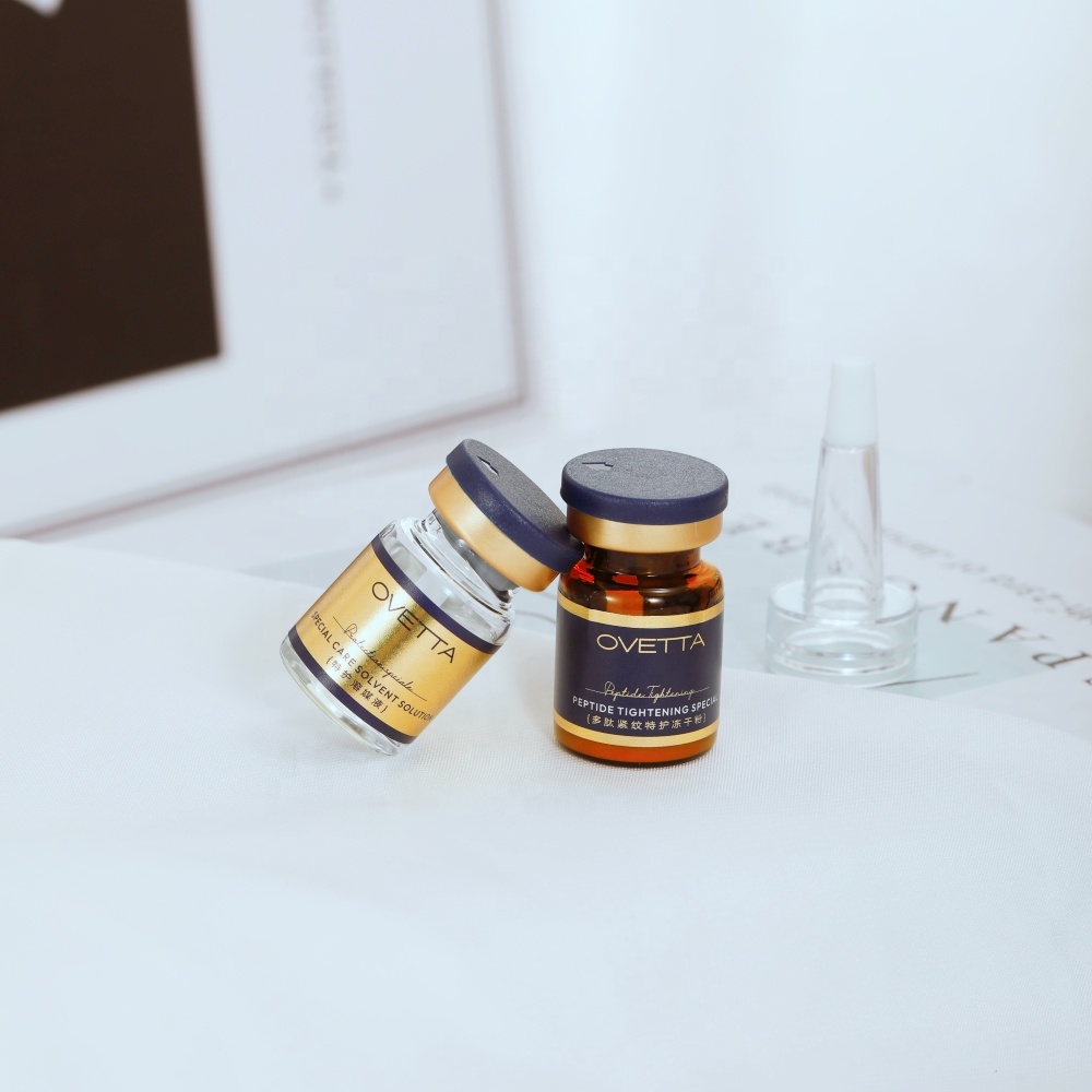 Private Label Skin Firming Deeply Nourishing 3ml Essence Anti-aging Ampoule Lyophilized Peptide Powder for Home Use