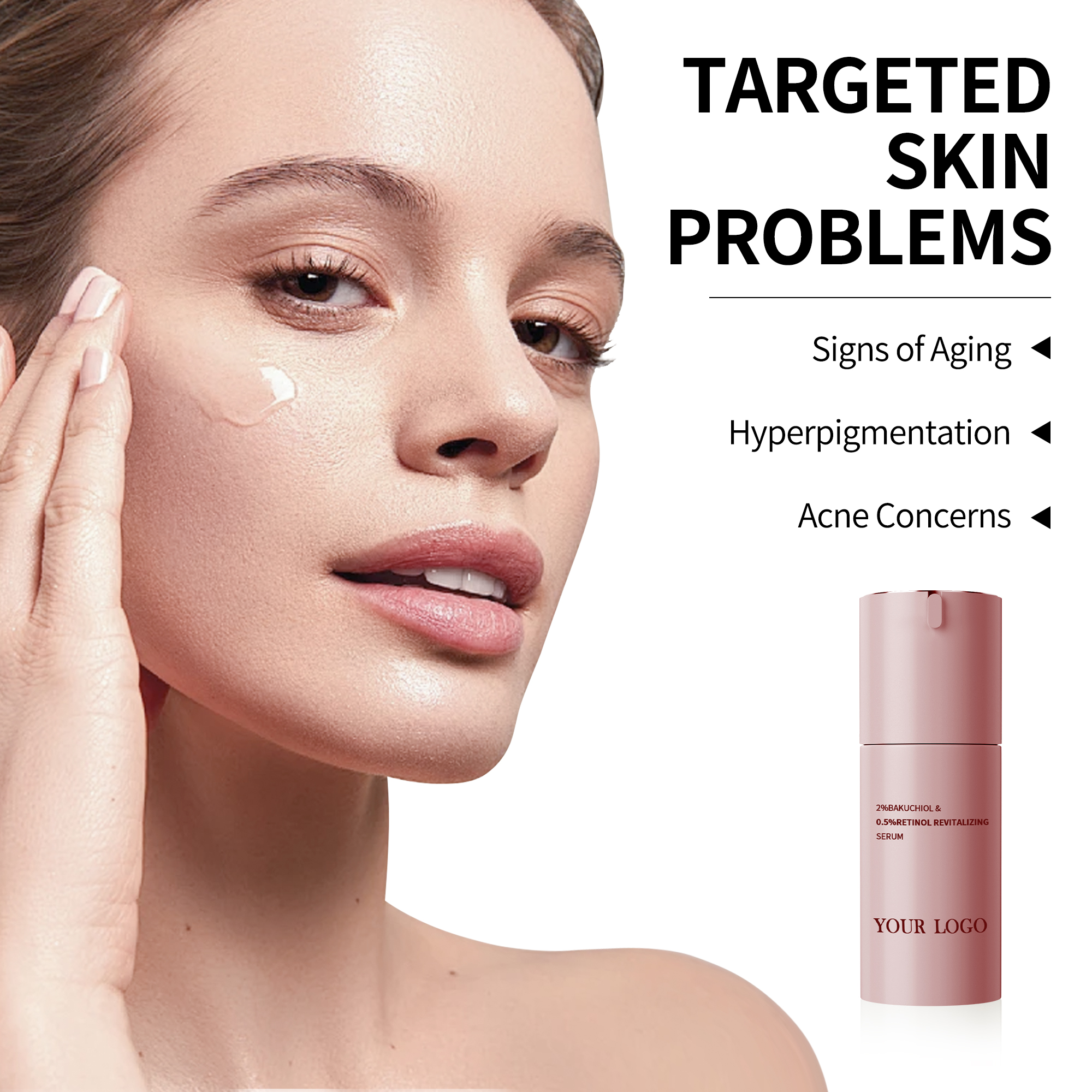 Bakuchiol &amp; 0.5%Retinol Revitalizing Anti-Aging Face Serum for Signs of Aging and Hyperpigmentation and Acne Concerns