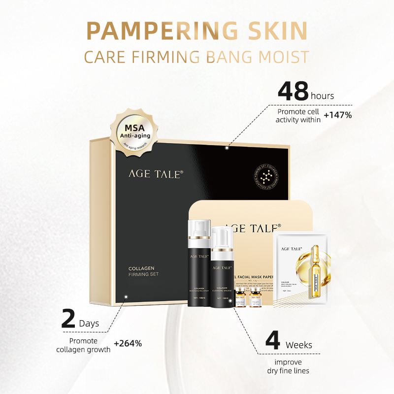 Cosmetics Wholesale Private Label Collagen Luxury Skincare Kit Manufacturer Glow Anti-aging Moisturizing Skin Care Set for Face