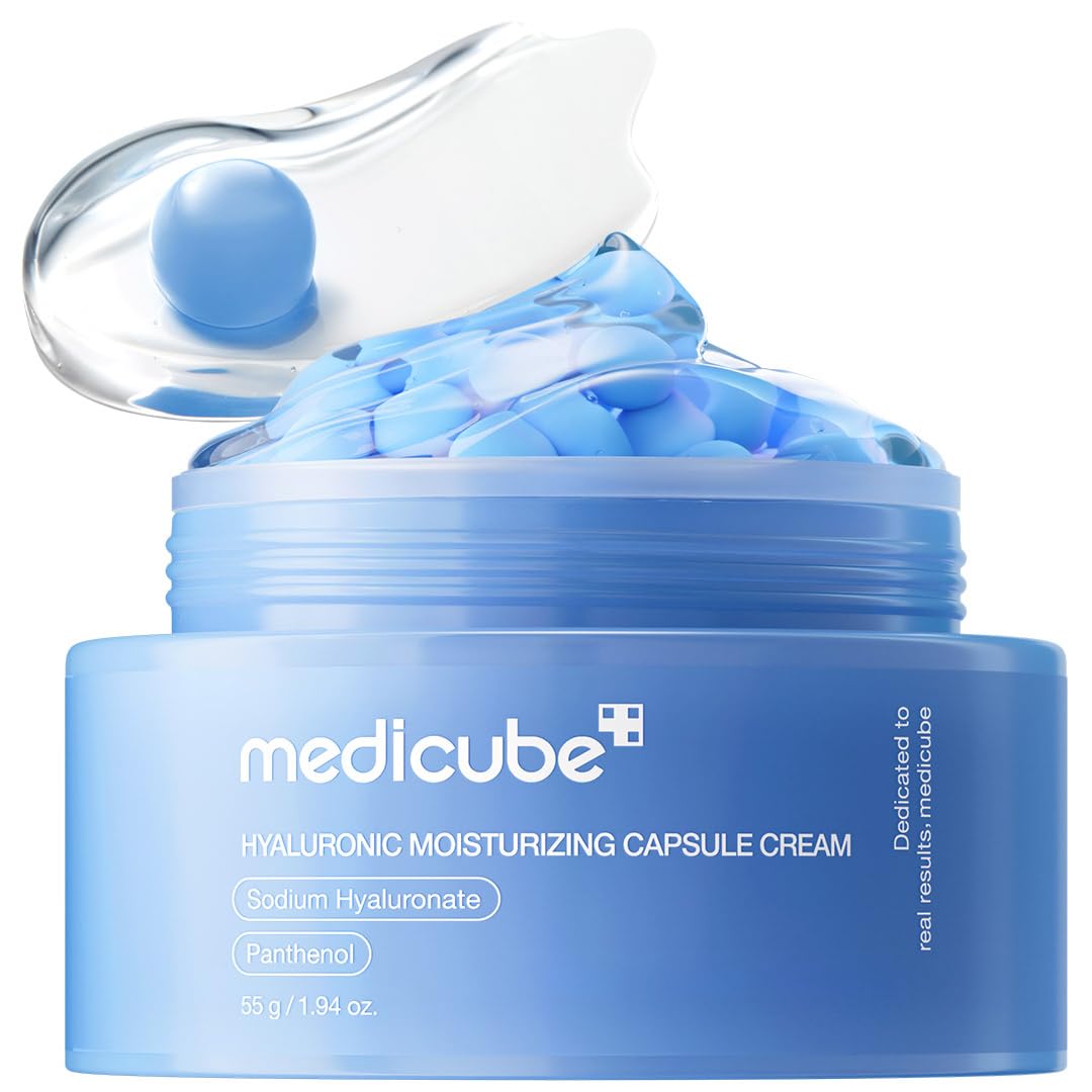 Medicube Capsule Cream with Lasting Hydration Barrier Care Calming Daily Facial Moisturizer for All Skin Types Korean Skincare