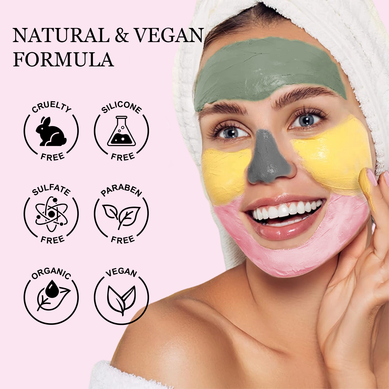 OEM Skin Care Mask Product Nourishing Turmeric Facial Clay Mask Moisturizer Green Tea Face Clay Mask