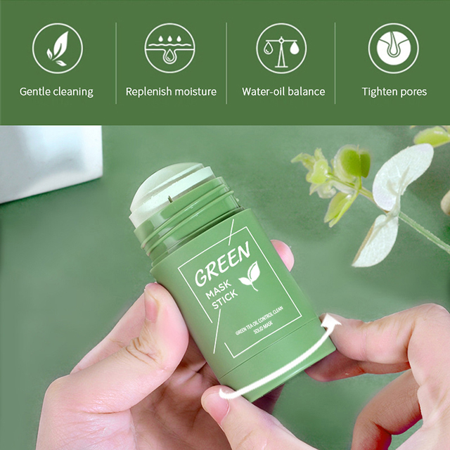 SEOMOU Hot Selling Facial Cleansing Clay Mask Green Tea Eggplant Cleansing Mask For Removal Blackheads Green Tea Mask