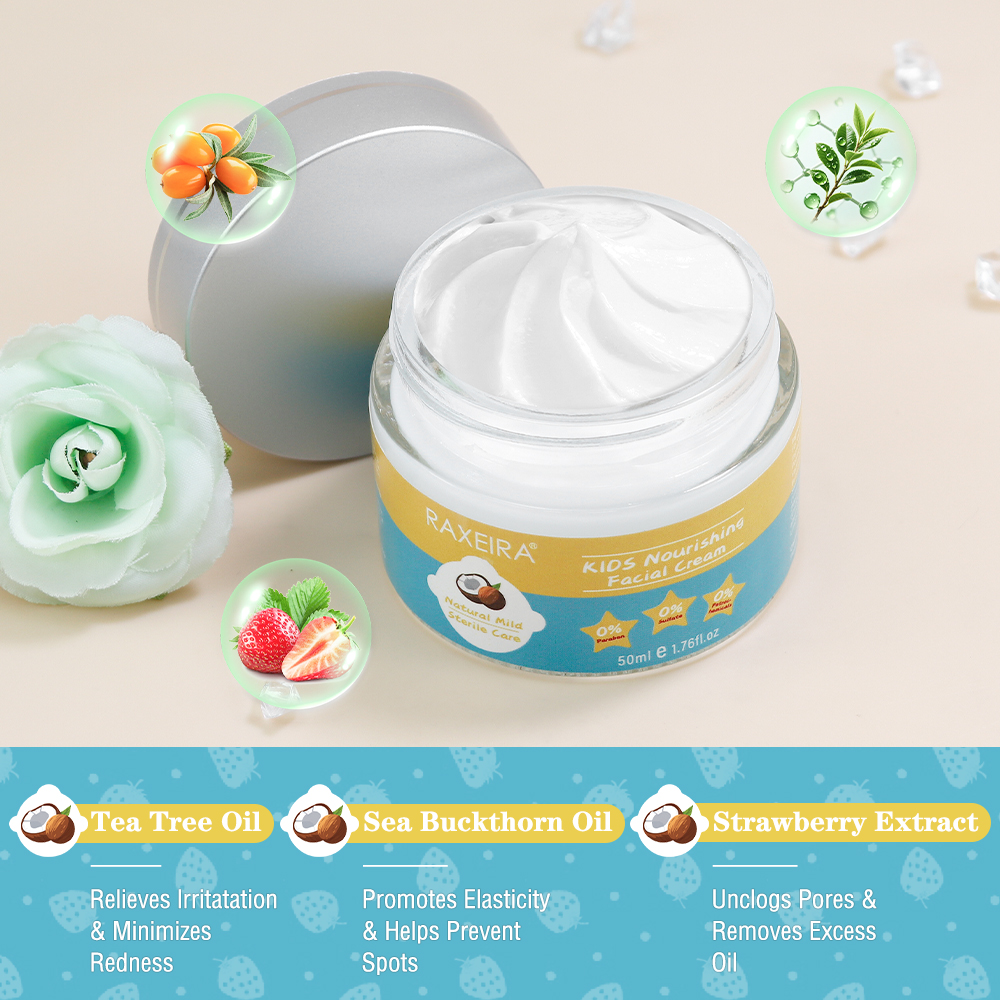 Wholesale Private Label Kids Face Cream Natural Moisturizing Nourishing Cream 50g Fragrance-free Baby Skin Care Products