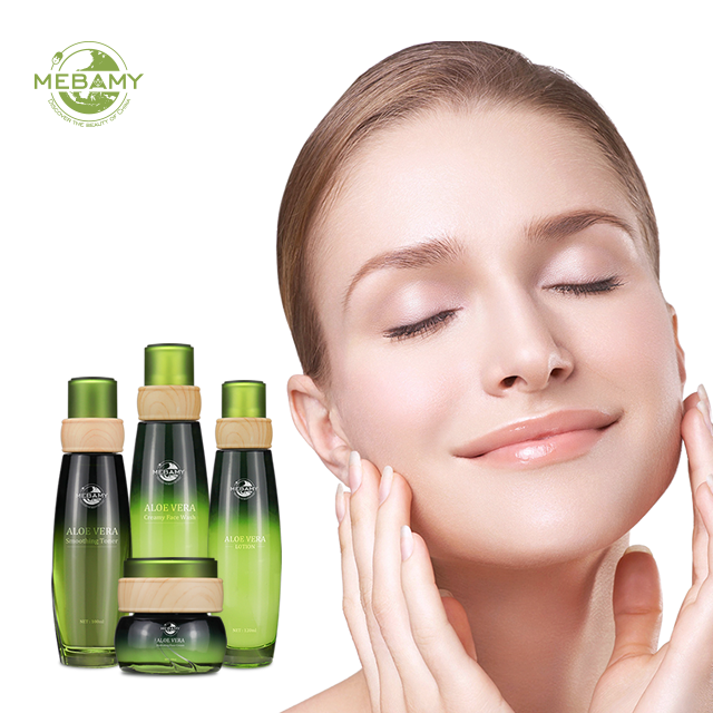 Wholesale Natural Skin Care Kit Aloe Vera Extract Gel Face Care Whitening Moisturizing Acne Removal Aloe Vera Skin Care Set