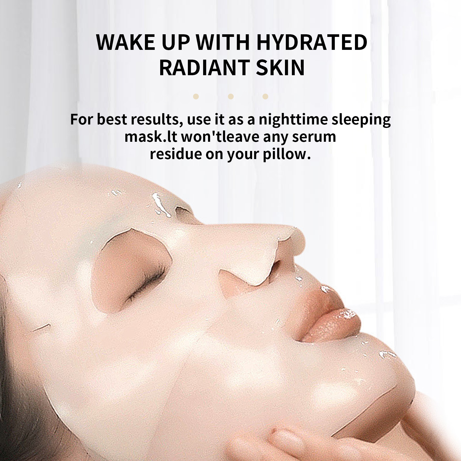 Organic Bio-Collagen Face Hydrogel Sheet Mask Real Deep Hydrating Overnight Pore Minimizing Infused Vitamin C Niacinamide
